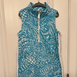 Lilly Pulitzer Girls Mini Sleeveless Skipper Shift Dress (Medium)